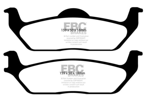 EBC 11 Ford F150 3.5 Twin Turbo (2WD) 6 Lug Greenstuff Rear Brake Pads For Discount