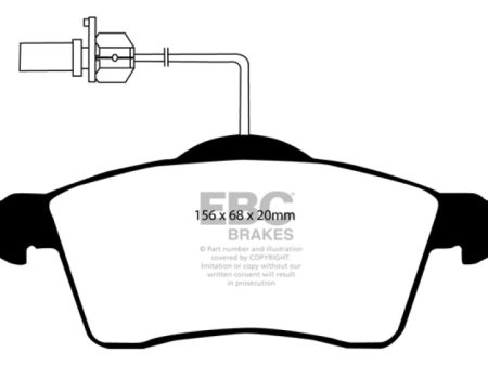 EBC 00 Volkswagen Eurovan 2.8 (ATE) with Wear Leads Greenstuff Front Brake Pads Hot on Sale