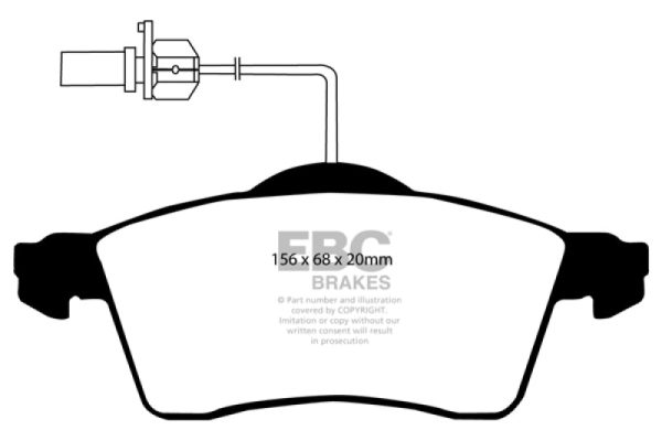 EBC 00 Volkswagen Eurovan 2.8 (ATE) with Wear Leads Greenstuff Front Brake Pads Hot on Sale