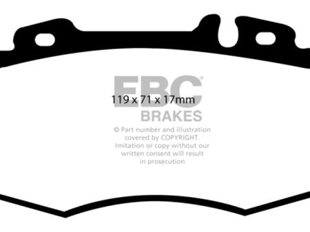 EBC 00-01 Mercedes-Benz M-Class (ML) ML430 4.3 Greenstuff Front Brake Pads Hot on Sale