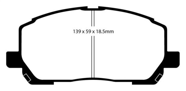 EBC 00-03 Toyota Highlander 2.4 2WD Greenstuff Front Brake Pads For Cheap