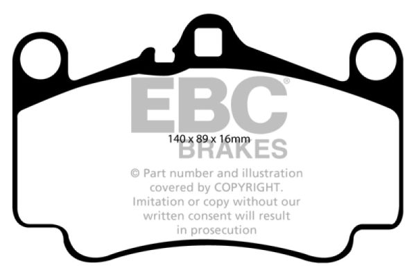 EBC 03-05 Porsche 911 (996) (Cast Iron Rotor only) 3.6 Carrera 4S Bluestuff Front Brake Pads Fashion