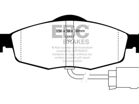 EBC 95-00 Ford Contour 2.0 Yellowstuff Front Brake Pads Discount