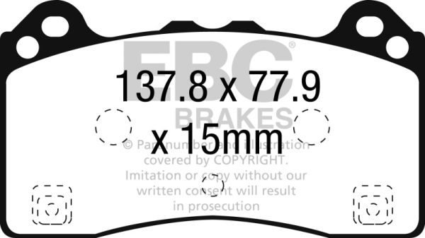 EBC 16-18 Ford Focus RS Bluestuff Front Brake Pads Fashion