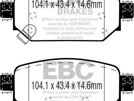 EBC 2017+ Mazda 3 2.0L Yellowstuff Rear Brake Pads Supply