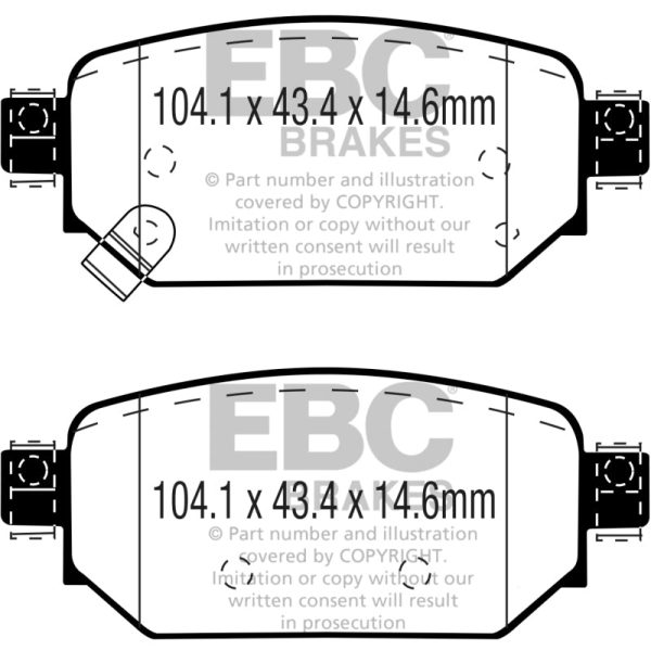 EBC 2017+ Mazda 3 2.0L Yellowstuff Rear Brake Pads Supply