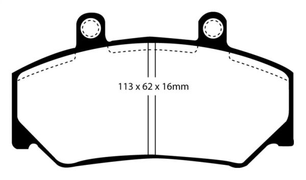 EBC 85-93 Volvo 740 2.1 (Bendix) Yellowstuff Front Brake Pads Cheap