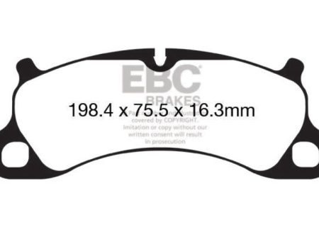 EBC 12-15 Porsche 911 (991) Carrera S 3.8L (Cast Iron Rotor Only) Bluestuff Front Brake Pads For Discount