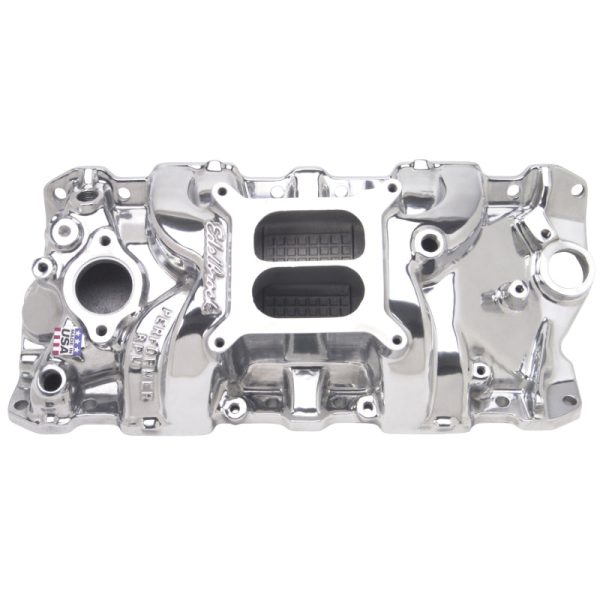 Edelbrock Perf RPM Manifold Polished Hot on Sale