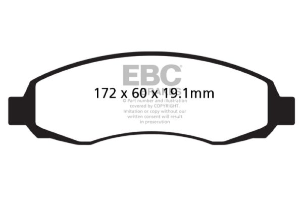 EBC 03-04 Dodge Dakota 2WD 3.7 Greenstuff Front Brake Pads Discount