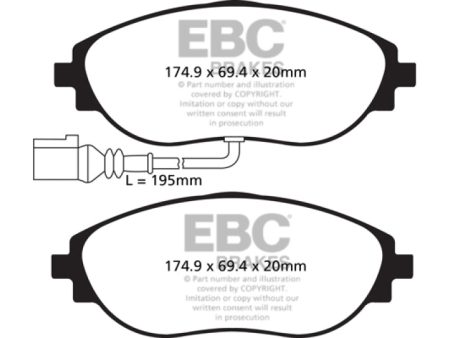 EBC 2015+ Volkswagen GTI Golf R (Mk7) Bluestuff Front Brake Pads Online now