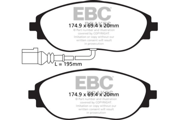 EBC 2015+ Volkswagen GTI Golf R (Mk7) Bluestuff Front Brake Pads Online now