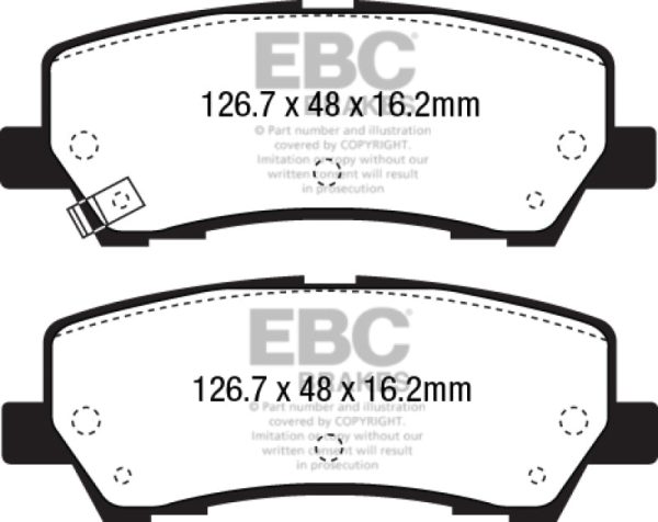 EBC 2015+ Ford Mustang 5.0L (w Performance Package) Bluestuff Rear Brake Pads Cheap