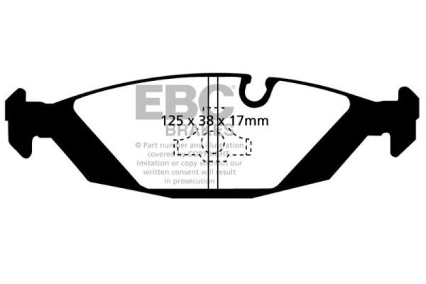 EBC 87-88 BMW M5 3.5 (E28) Yellowstuff Rear Brake Pads For Cheap