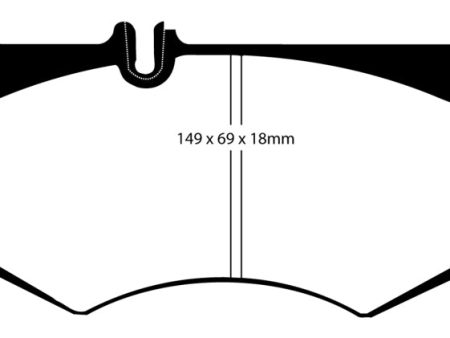 EBC 02-08 Mercedes-Benz G500 5.0 Yellowstuff Front Brake Pads For Discount