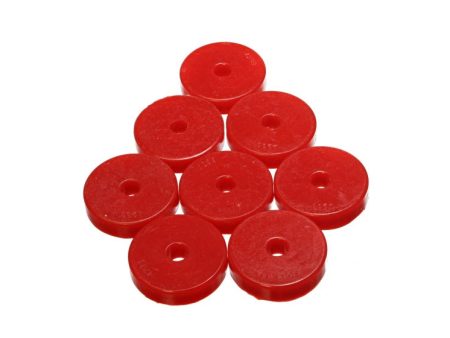 Energy Suspension Polyurethane Pad Set - 2-9 32in OD x 7 16in Hole ID x 1 2in Height - Round Red Supply