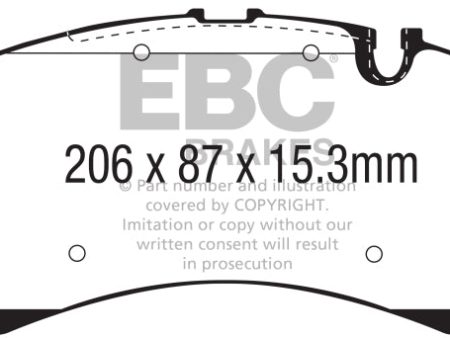 EBC 2015+ Mercedes-Benz C63 Amg (W205) 4.0L Twin Turbo Bluestuff Front Brake Pads Online Hot Sale