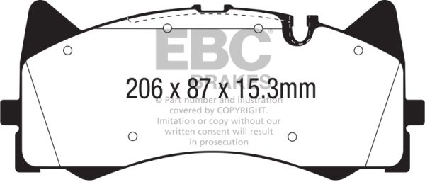 EBC 2015+ Mercedes-Benz C63 Amg (W205) 4.0L Twin Turbo Bluestuff Front Brake Pads Online Hot Sale