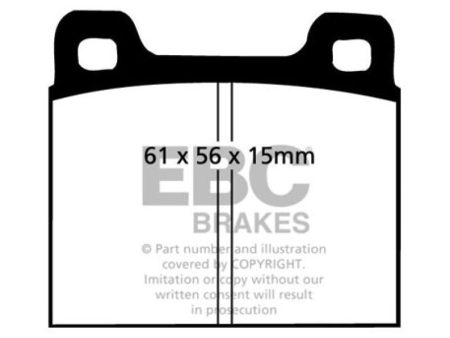 EBC 64-69 Porsche 911 2.0 (M Caliper) (Solid front rotor) Bluestuff Front Brake Pads Cheap