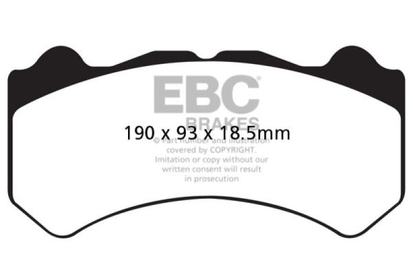 EBC 08-11 Nissan GT-R (R35) 3.8 Twin Turbo (Cast Iron Rotors) Bluestuff Front Brake Pads on Sale