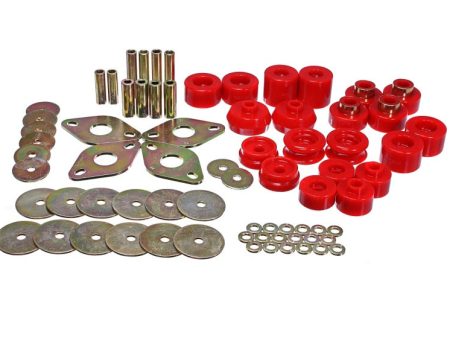 Energy Suspension 00-02 Toyota 4-Runner 2WD 4WD Red Body Mount Bushing Set Supply