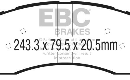 EBC 2017+ Ford F-450 Bluestuff Front Brake Pads on Sale