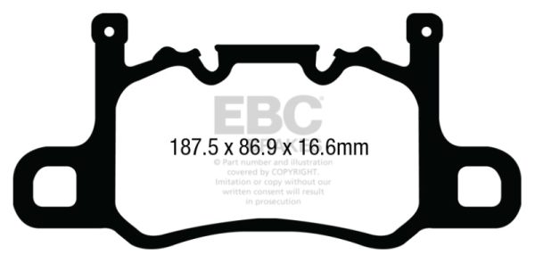 EBC 13-15 Porsche 911 (991) GT3 3.8L (Cast Iron Rotor Only) Bluestuff Rear Brake Pads Sale