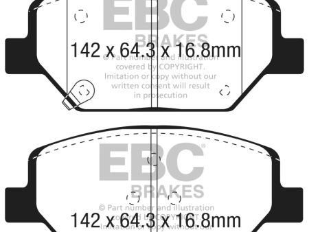 EBC 2018+ Chevrolet Equinox 1.5L Turbo (J17) Yellowstuff Front Brake Pads Discount