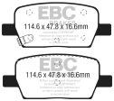 EBC 2015+ Chevrolet Camaro 3.6L (w Brembo Brakes) Bluestuff Rear Brake Pads Hot on Sale