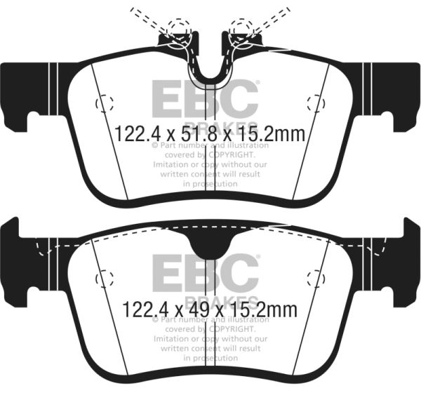 EBC 2017+ Volvo S90 2.0L Turbo Yellowstuff Rear Brake Pads Supply