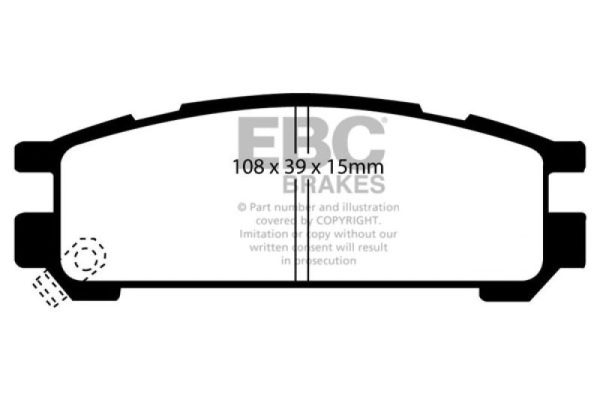 EBC 93-96 Subaru Impreza 1.8 Yellowstuff Rear Brake Pads For Sale