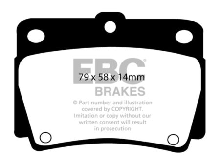 EBC 97-00 Mitsubishi Montero Sport 2.4 Greenstuff Rear Brake Pads Online now