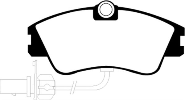 EBC 00 Volkswagen Eurovan 2.8 (Lucas) with Wear Leads Greenstuff Front Brake Pads For Sale