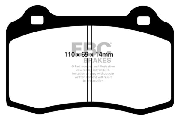 EBC 96-00 Lotus Esprit Turbo 2.0 Turbo GT3 Bluestuff Front Brake Pads Online