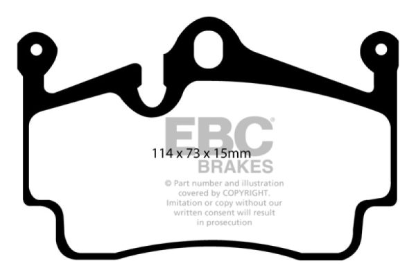 EBC 04-08 Porsche Boxster (Cast Iron Rotors only) 2.7 Yellowstuff Rear Brake Pads Online now