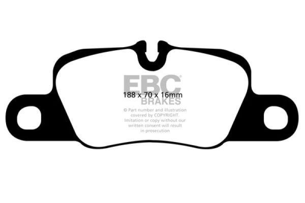 EBC 12-13 Porsche Panamera (Cast Iron only) 3.0 SC Hybrid Bluestuff Rear Brake Pads Fashion