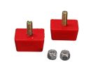 Energy Suspension Univ Red 7 8in H x 1-7 8in L x 1-3 8in W Low Profile Rectangular Bump Stops (2 ea) Discount