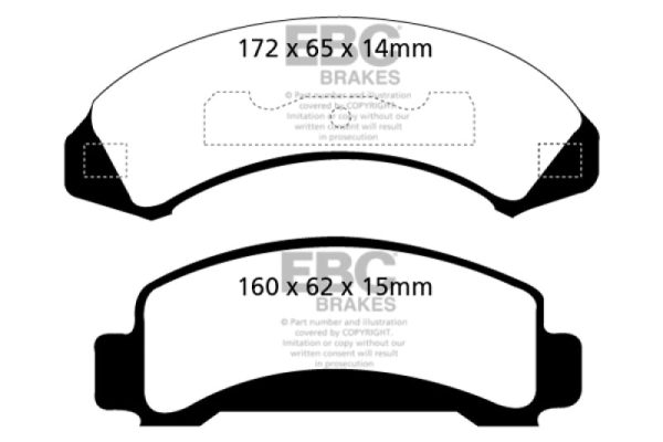 EBC 87-88 Ford Aerostar 2.3 Greenstuff Front Brake Pads Fashion