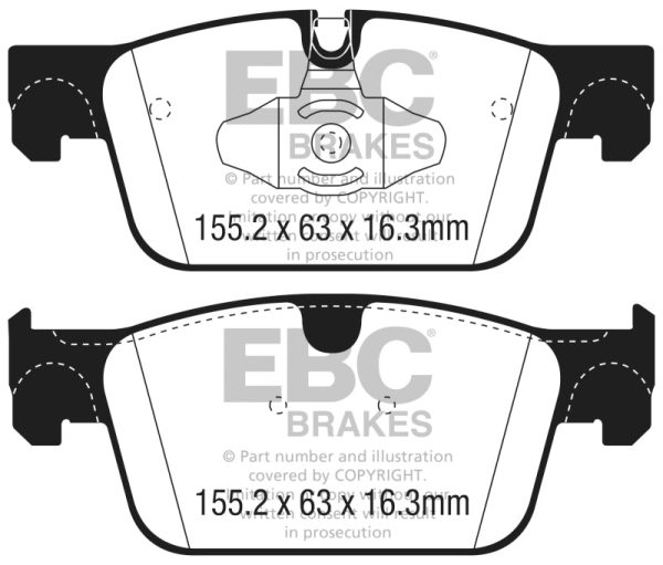 EBC 2017+ Volvo S90 2.0L Turbo Yellowstuff Front Brake Pads Fashion