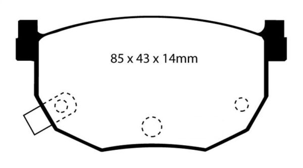 EBC 99-01 Hyundai Elantra 2.0 Yellowstuff Rear Brake Pads For Cheap