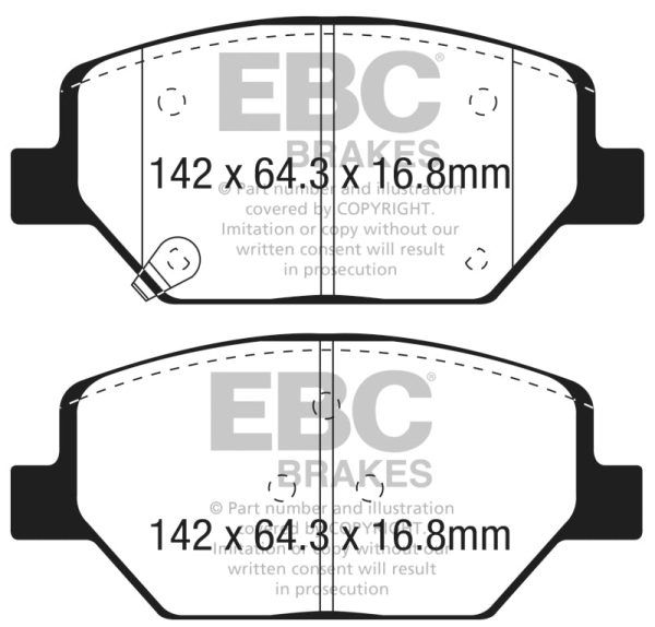 EBC 2015+ Chevrolet Camaro 3.6L Bluestuff Front Brake Pads Hot on Sale