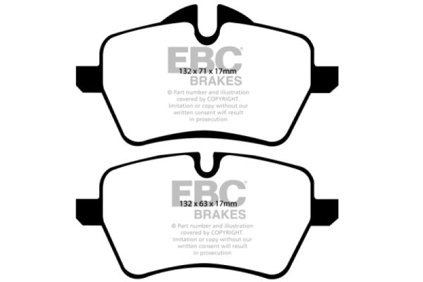 EBC 2007-2014 Mini Cooper S Hardtop (R56) 1.6L Turbo Bluestuff Front Brake Pads Online now