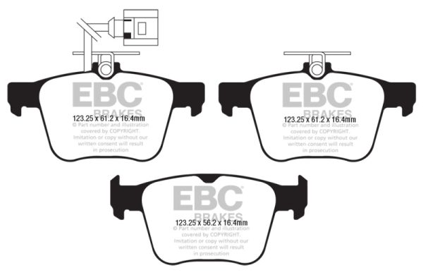 EBC 2018+ Audi TT RS Quattro 2.5L Turbo Bluestuff Rear Brake Pads For Cheap