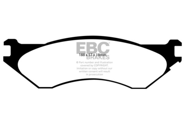 EBC 06-11 Dodge Ram 1500 Mega Cab 2WD Yellowstuff Rear Brake Pads Online Hot Sale