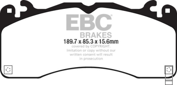 EBC 2015+ Ford Mustang (6Th Gen) 2.3L Turbo (GT Package) Bluestuff Front Brake Pads on Sale