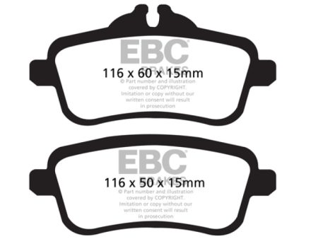 EBC 13-16 Mercedes-Benz GL63 AMG 5.5 Twin Turbo Bluestuff Rear Brake Pads Hot on Sale