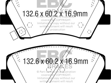 EBC 2017+ Hyundai Elantra 1.4L Turbo Yellowstuff Front Brake Pads Sale