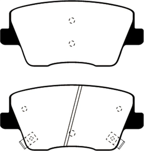 EBC 2019+ Hyundai Veloster N (2nd Gen) 2.0L Turbo Yellowstuff Rear Brake Pads Discount