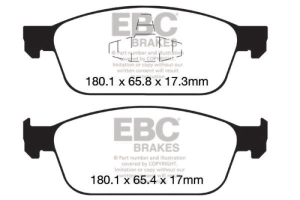 EBC 12-18 Ford Focus ST Bluestuff Front Brake Pads For Discount