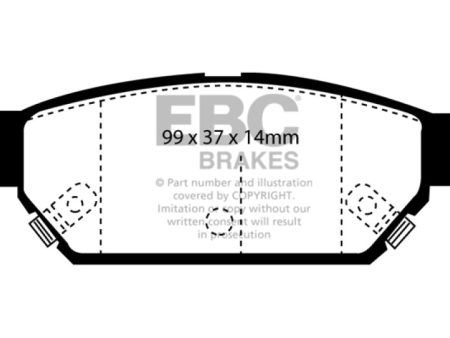 EBC 93-96 Eagle Summit 1.5 Yellowstuff Rear Brake Pads Hot on Sale